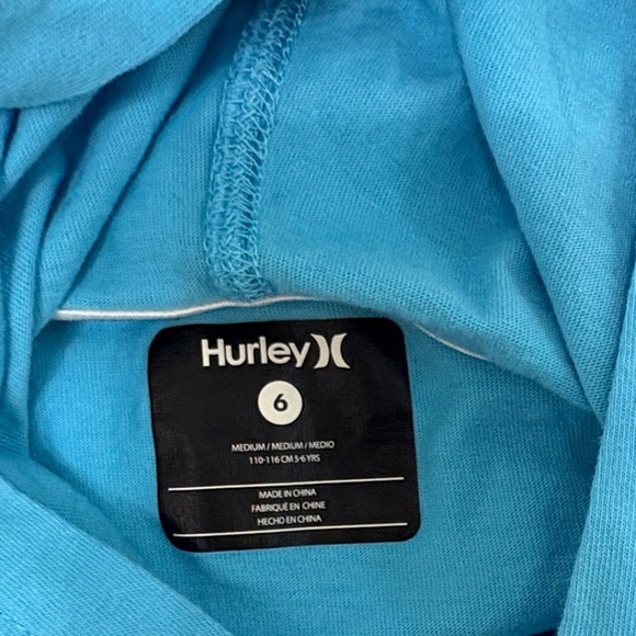 Hurley Kids Aqua Blue Hoodie - Picture 2 of 2
